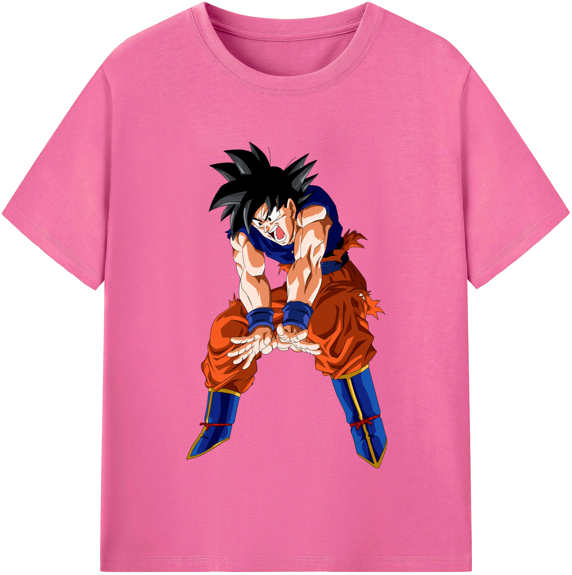 （画像用） ドラゴンボール 孫悟空（そん ごくう）Son Goku カカロット DRAGON BALL Kakarotto レディースカジュアルプリントTシャツ（綿100％）